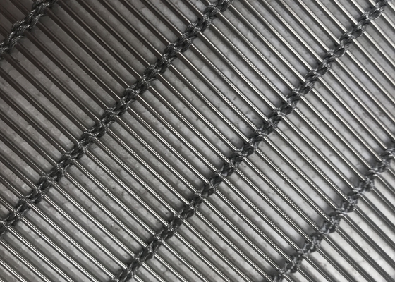 304 Material mutli color Architectural Woven Metal Mesh For Restaurants