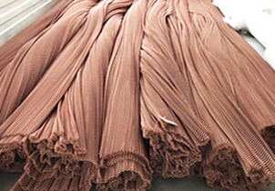 Spiral Metal Curtain Wall Architectural Wire Mesh Herringbone Bronze Hotel Curtain