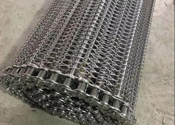 304 Material Chain Mesh Conveyor Belt For Chocolate Ball Food Production