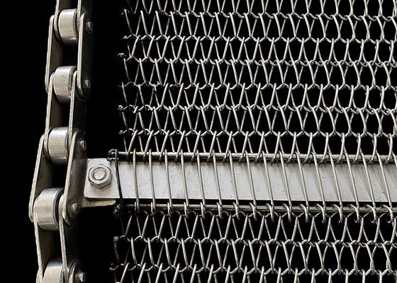 Food Beverage Chain Mesh Conveyor Belt with Belt Conveyor Structure and 304 316 Specification