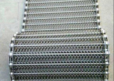 Cooling 321 Chain Mesh Conveyor Belt Stainless Steel Wire Anti Corrosion