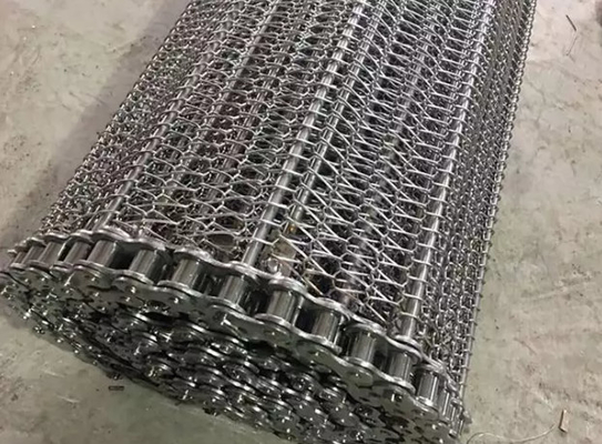 สายพานลำเลียงตาข่ายเหล็กกล้าคาร์บอนอุตสาหกรรมทนต่อการกัดกร่อน