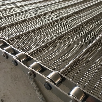 คุณภาพสูงของอาหารเกรด SS304 Chain Link สายสไพร่สาย Mesh คอนเวียร์แบนท์
