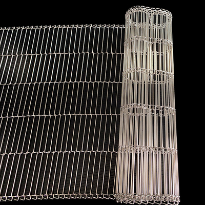ขนมปัง Flat Flex conveyor belt Sus304 สาย Mesh