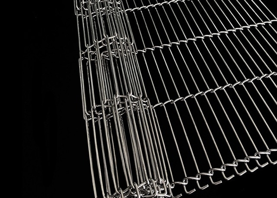 Flat Flex 316l สแตนเลส Mesh คอนเวียร์เบลท์สําหรับบ้าน