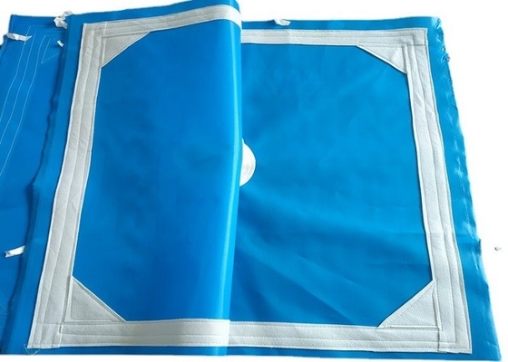 สีน้ําเงิน PP Polypropylene Multifilament Filter Fabric ลายตั้ง Filter Press Mesh ผ้า