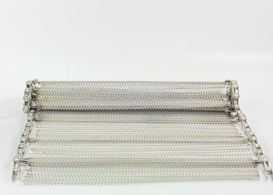 สแตนเลส สแตนเลสสมดุล สายใย Mesh เข็มขัดกับโซ่ม้วนสําหรับรถบรรทุก, อาหารเกรดผักทําความสะอาดรถบรรทุกเข็มขัด