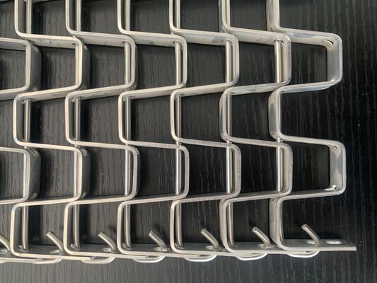 304 316L สแตนเลส Flat Wire Mesh Belt ทําความสะอาดง่าย สําหรับซักอาหาร