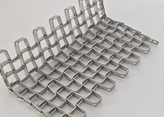 SS 304 316L สายด้ายเรียบ Mesh เข็มขัดทนต่อการกัดกร่อนสําหรับการแปรรูปผักผลไม้