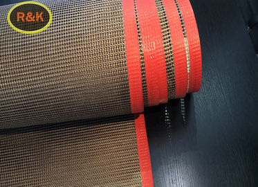 4 มม. อุณหภูมิสูง PTFE Teflen Mesh เคลือบไฟเบอร์กลาสโคฟอร์เยอร์สายพาน 4000 มม