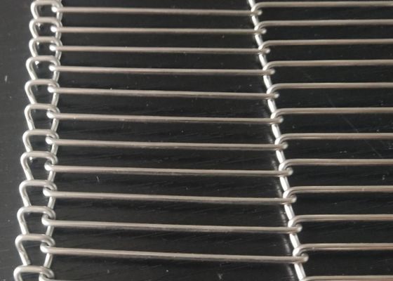 ตาข่ายโลหะสแตนเลส 316L 4mm Flat Flex Conveyor Belt