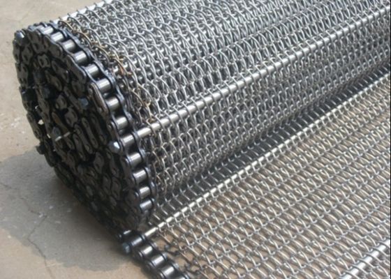 สายพานลำเลียงตาข่ายโซ่ทนอุณหภูมิสูง 316 Stainless Steel