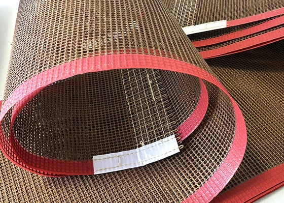 สายพานตาข่าย Ptfe ทนความร้อน 8 * 8 มม. สำหรับสายพานลำเลียงอาหาร